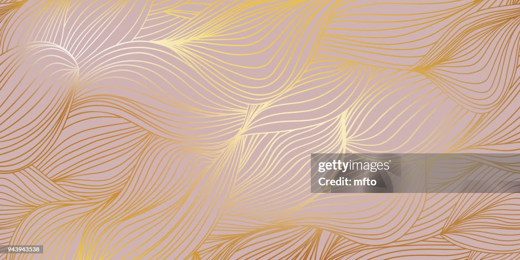 Golden wave background