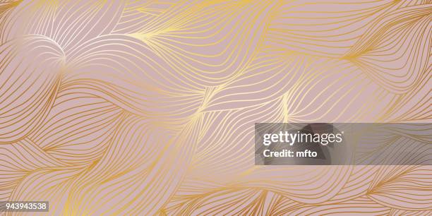 golden wave background - focus on shadow stock illustrations