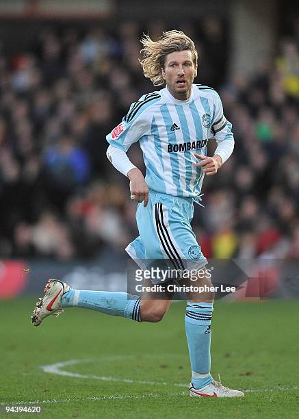 Robbie Savage of Derby County in action during the Coca-Cola Championship match between Watford and Derby County at Vicarage Road on December 12,...