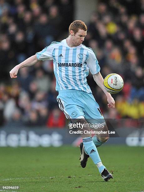 Stephen Pearson of Derby County in action during the Coca-Cola Championship match between Watford and Derby County at Vicarage Road on December 12,...