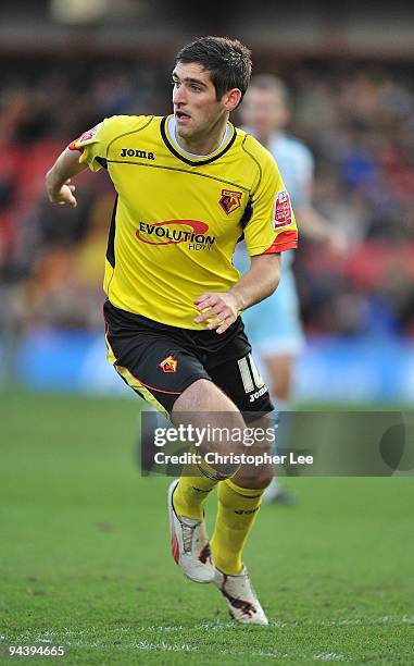Danny Graham of Watford in action during the Coca-Cola Championship match between Watford and Derby County at Vicarage Road on December 12, 2009 in...