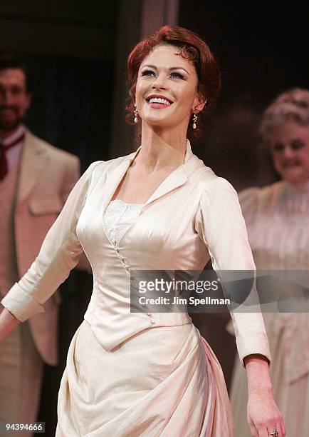 Actress Catherine Zeta-Jones attends the "A Little Night Music" Broadway opening night at the Walter Kerr Theatre on December 13, 2009 in New York...