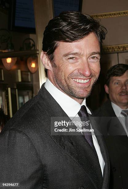 Actor Hugh Jackman attends the "A Little Night Music" Broadway opening night at the Walter Kerr Theatre on December 13, 2009 in New York City.