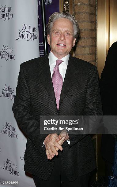 Actor Michael Douglas attends the "A Little Night Music" Broadway opening night at the Walter Kerr Theatre on December 13, 2009 in New York City.