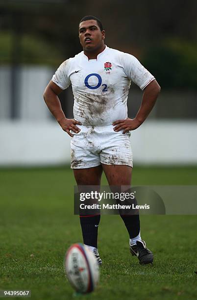 Kyle Sinckler of England in action during the International match between England U18 and Australia Schools at Heywood Road on December 13, 2009 in...