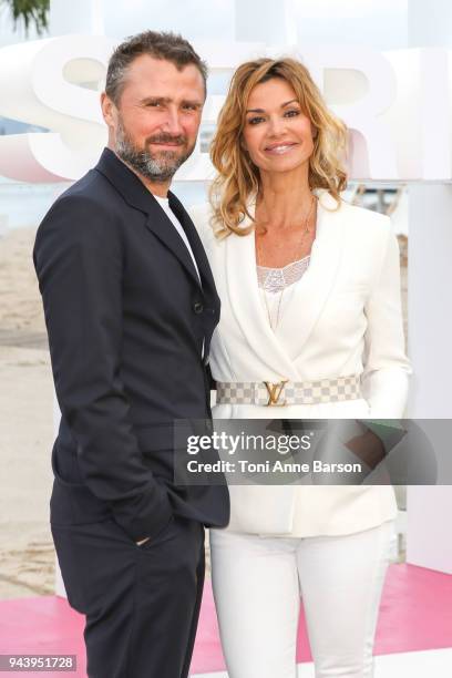 Alexandre Brasseur and Ingrid Chauvin attend photocall for "Demain nous appartient" during the 1st Cannes International Series Festival on April 9,...