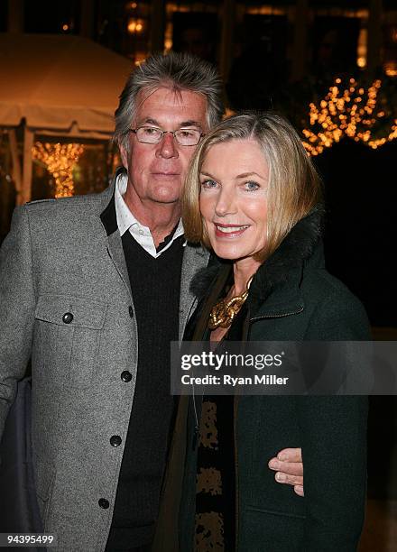 Connell Cowan and actress Susan Sullivan pose during the arrivals for the opening night performance of "Palestine, New Mexico" at the Center Theatre...