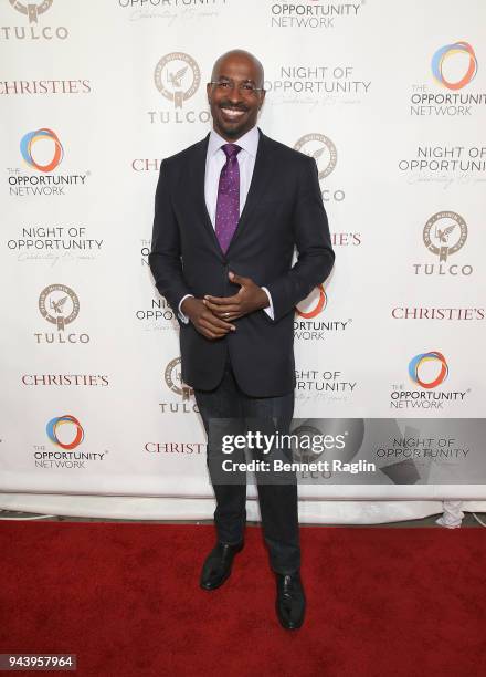 Personality Van Jones attends the Opportunity Network's 11th Annual Night of Opportunity at Cipriani Wall Street on April 9, 2018 in New York City.