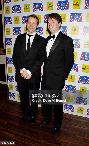 Comedians Robert Webb and David Mitchell attend the British Comedy Awards on December 12, 2009 in London, England.