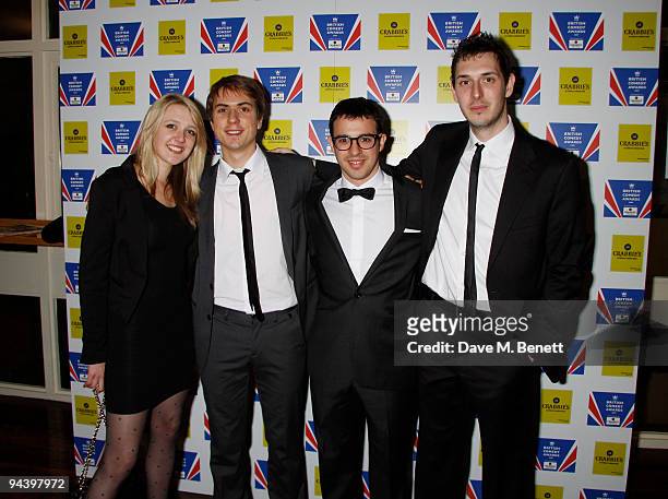 Actress Emily Head with actors Joe Thomas ,Simon Bird and Blake Harrison attend the British Comedy Awards on December 12, 2009 in London, England.