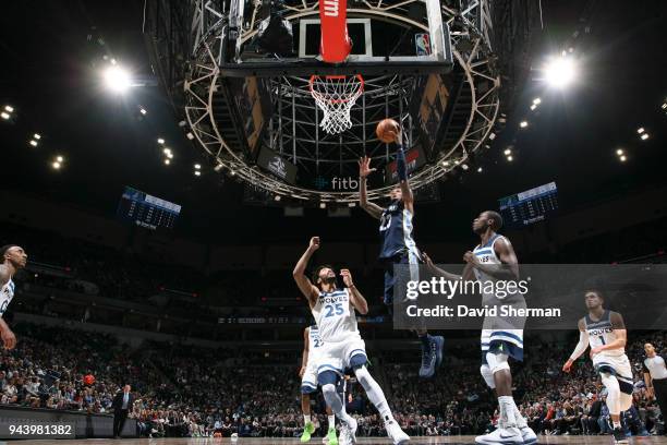 Ben McLemore of the Memphis Grizzlies shoots the ball against the Minnesota Timberwolves on April 9, 2018 at Target Center in Minneapolis, Minnesota....