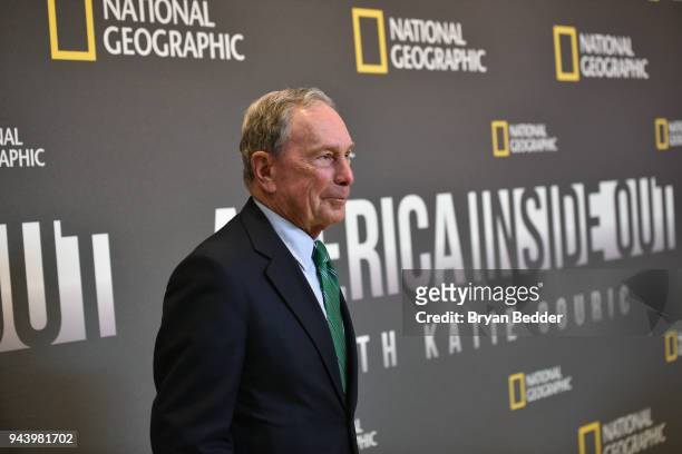 Mike Bloomberg, Founder, Bloomberg LP & Bloomberg Philanthropies and three-term Mayor of NYC, attends National Geographic's premiere screening of...