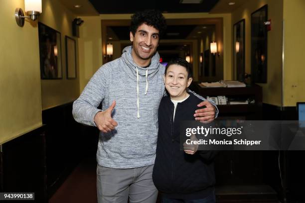 Comedian Gibran Saleem and actor and comedian Mario Bosco attend the Gotham's New Talent Showcase at Gotham Comedy Club on April 9, 2018 in New York...