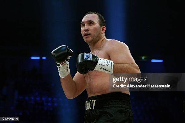 Alexander Ustinov of Belarus in action during his WBA International Championship Heavyweight fight against Monte Barrett of USA at Postfinance-Arena...