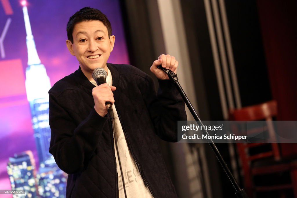 Actor and comedian Mario Bosco performs on stage during Gotham's New