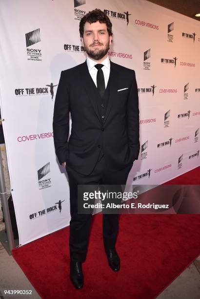 Austin Swift attends the premiere of Sony Pictures Home Entertainment and Off The Dock's "Cover Versions" at The Landmark Regent on April 9, 2018 in...