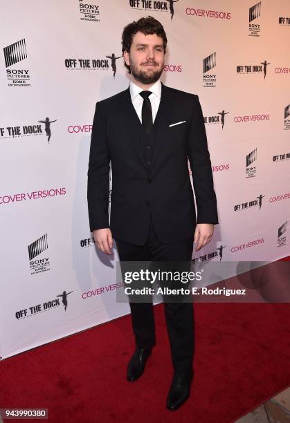 Austin Swift attends the premiere of Sony Pictures Home Entertainment and Off The Dock's "Cover Versions" at The Landmark Regent on April 9, 2018 in...