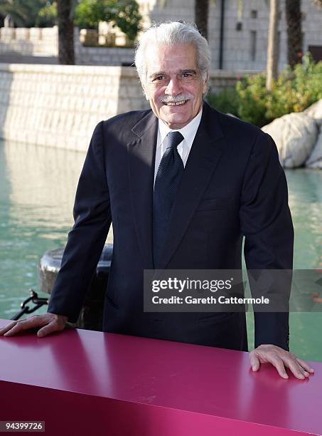 Actor Omar Sharif attends the "I Forgot To Tell You" photocall during day six of the 6th Annual Dubai International Film Festival held at the Madinat...