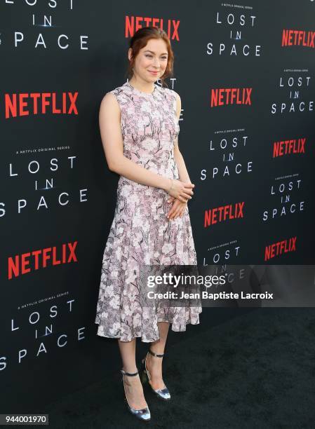 Mina Sundwall attends the premiere of Netflix's 'Lost In Space' Season 1 on April 9, 2018 in Los Angeles, California.