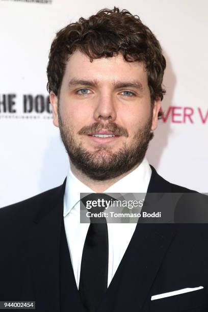 Austin Swift attends the Premiere Of Sony Pictures Home Entertainment And Off The Dock's "Cover Versions" held at Landmark Regent on April 9, 2018 in...