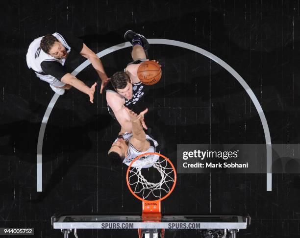 Jack Cooley of the Sacramento Kings dunks against the San Antonio Spurs on April 9, 2018 at the AT&T Center in San Antonio, Texas. NOTE TO USER: User...