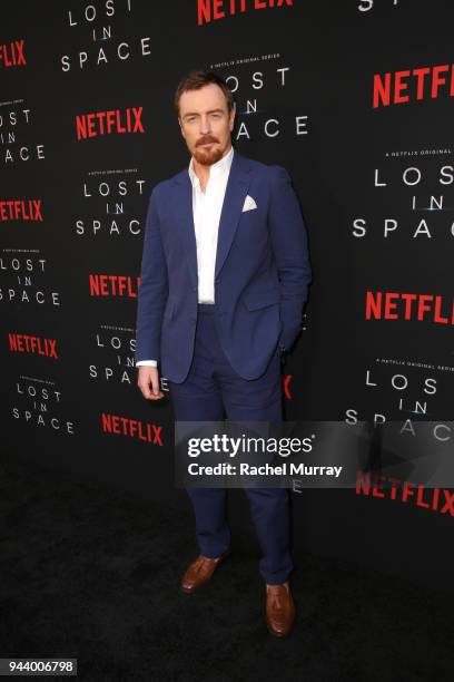 Toby Stephens attends Netflix's "Lost In Space" Los Angeles premiere on April 9, 2018 in Los Angeles, California.