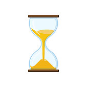 Hourglass with transparent glass