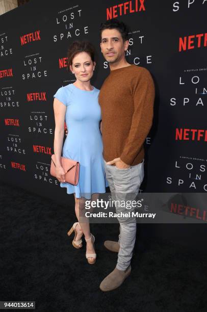 Raza Jaffrey and guest attend Netflix's "Lost In Space" Los Angeles premiere on April 9, 2018 in Los Angeles, California.