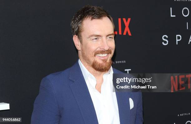 Toby Stephens arrives to the Los Angeles premiere of Netflix's "Lost In Space" Season 1 held at The Cinerama Dome on April 9, 2018 in Los Angeles,...
