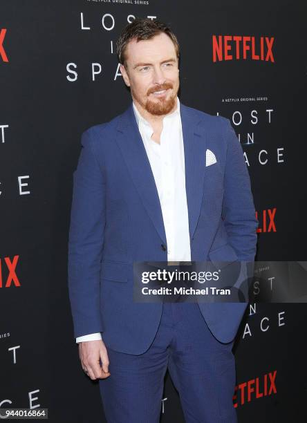 Toby Stephens arrives to the Los Angeles premiere of Netflix's "Lost In Space" Season 1 held at The Cinerama Dome on April 9, 2018 in Los Angeles,...