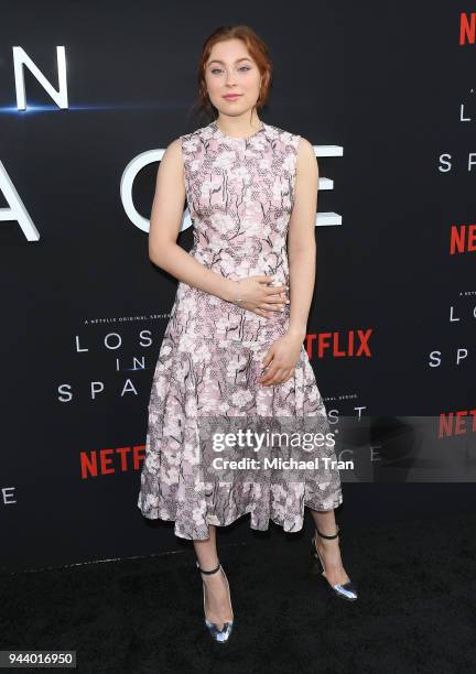 Mina Sundwall arrives to the Los Angeles premiere of Netflix's "Lost In Space" Season 1 held at The Cinerama Dome on April 9, 2018 in Los Angeles,...