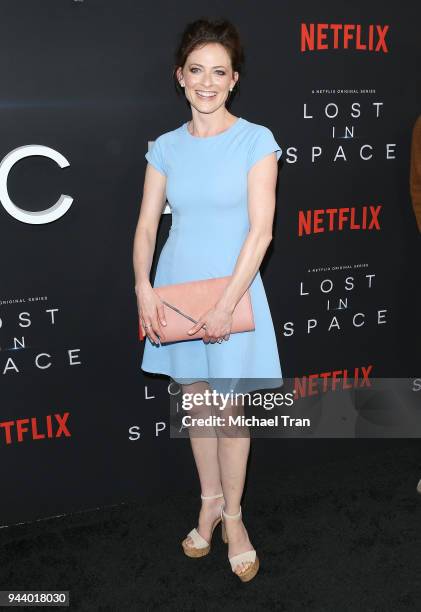Lara Pulver arrives to the Los Angeles premiere of Netflix's "Lost In Space" Season 1 held at The Cinerama Dome on April 9, 2018 in Los Angeles,...