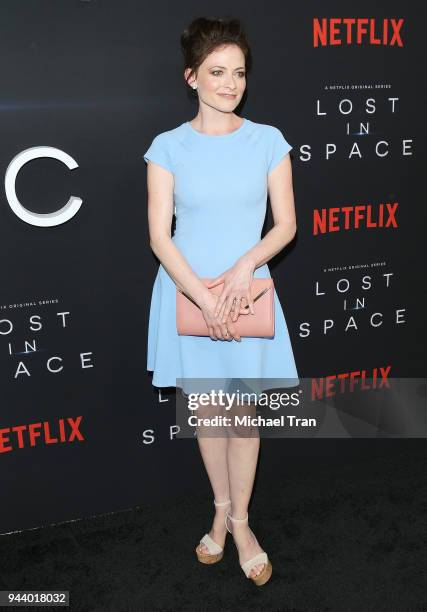 Lara Pulver arrives to the Los Angeles premiere of Netflix's "Lost In Space" Season 1 held at The Cinerama Dome on April 9, 2018 in Los Angeles,...