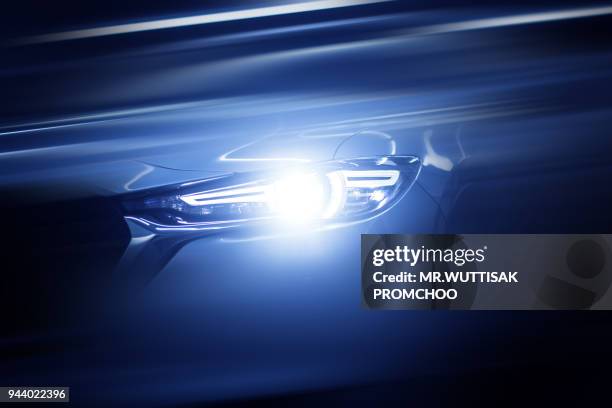 headlight car modern car headlight detail. - cr stock pictures, royalty-free photos & images