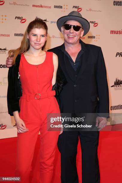 Ben Becker and his daughter Lilith Becker during the 13th Live Entertainment Award 2018 at Festhalle Frankfurt on April 9, 2018 in Frankfurt am Main,...