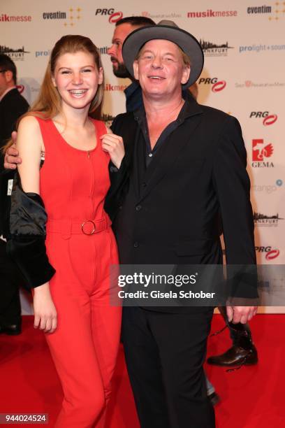 Ben Becker and his daughter Lilith Becker during the 13th Live Entertainment Award 2018 at Festhalle Frankfurt on April 9, 2018 in Frankfurt am Main,...