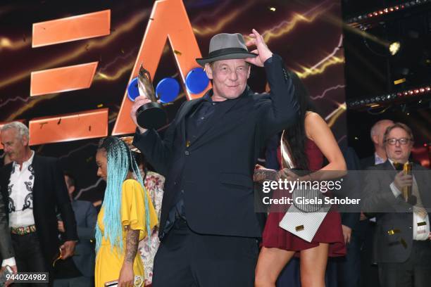 Ben Becker with award during the 13th Live Entertainment Award 2018 at Festhalle Frankfurt on April 9, 2018 in Frankfurt am Main, Germany.