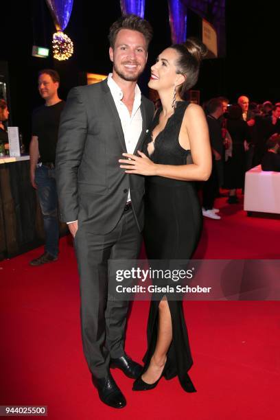 Clea-Lacy Juhn and boyfriend Sebastian Pannek during the 13th Live Entertainment Award 2018 at Festhalle Frankfurt on April 9, 2018 in Frankfurt am...