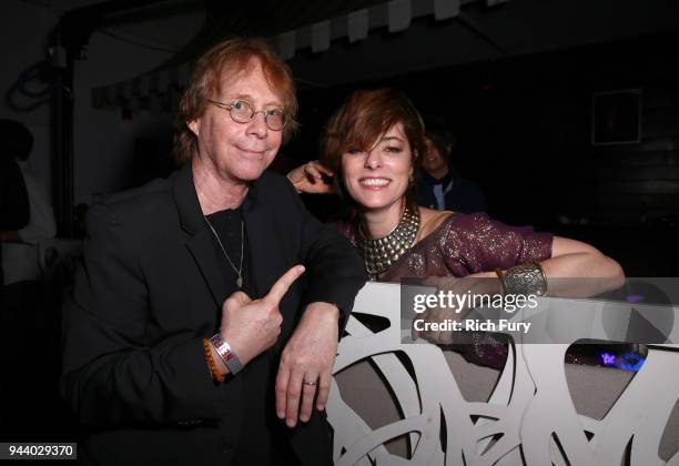 Bill Mumy and Parker Posey attend Netflix's "Lost In Space" Los Angeles premiere on April 9, 2018 in Los Angeles, California.