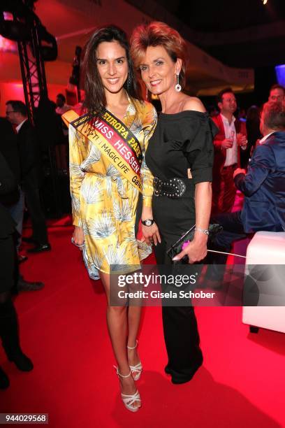 Miss Hessen Derya Sipahi and Liane Wirzberger during the 13th Live Entertainment Award 2018 at Festhalle Frankfurt on April 9, 2018 in Frankfurt am...