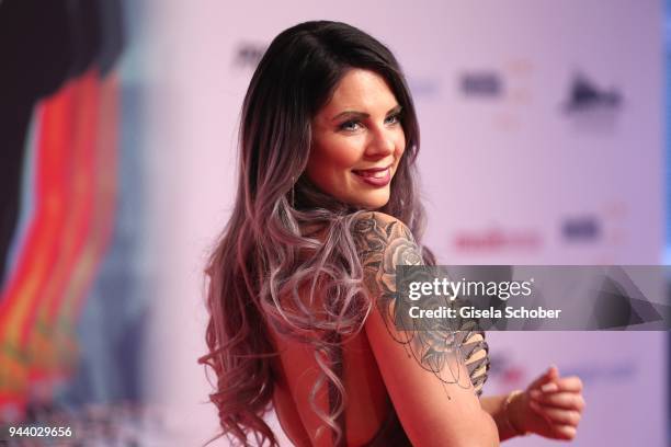 Jenny Frankhauser, sister of Daniela Katzenberger, during the 13th Live Entertainment Award 2018 at Festhalle Frankfurt on April 9, 2018 in Frankfurt...