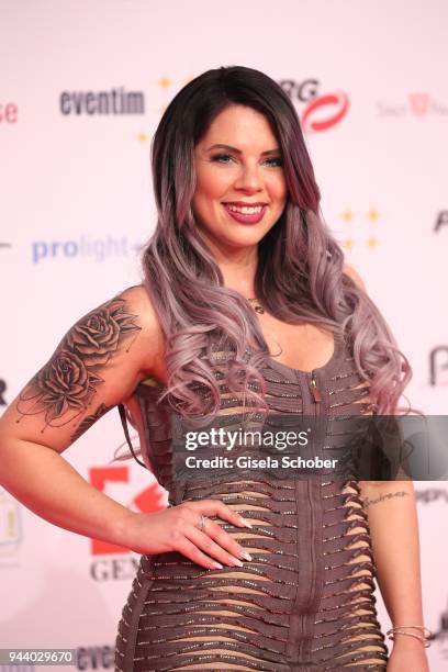 Jenny Frankhauser, sister of Daniela Katzenberger, during the 13th Live Entertainment Award 2018 at Festhalle Frankfurt on April 9, 2018 in Frankfurt...