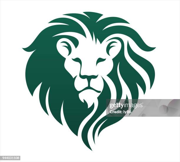 stockillustraties, clipart, cartoons en iconen met lion head - lion feline