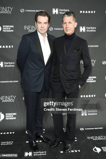 David Maupin and Stefano Tonchi attend the International Center of Photography's 2018 Infinity awards on April 9, 2018 in New York City.