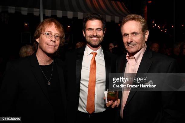 Bill Mumy;Burk Sharpless; Mark Goddard, attend the Premiere Of Netflix's "Lost In Space" Season 1 After Party at Le Jardin LA on April 9, 2018 in Los...