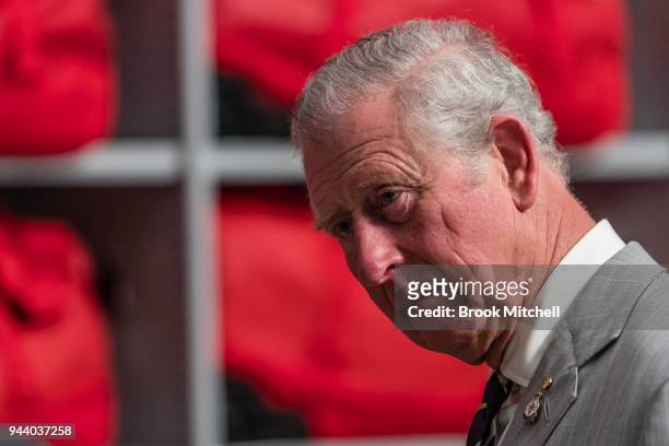 Prince Charles, Prince of Wales visits the NCCTRC, which prepares medical and logistics teams for deployment following disasters on April 10, 2018 in...