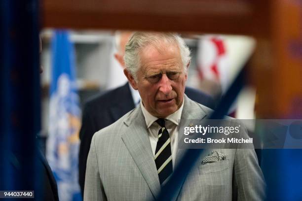 Prince Charles, Prince of Wales visits the NCCTRC, which prepares medical and logistics teams for deployment following disasters on April 10, 2018 in...