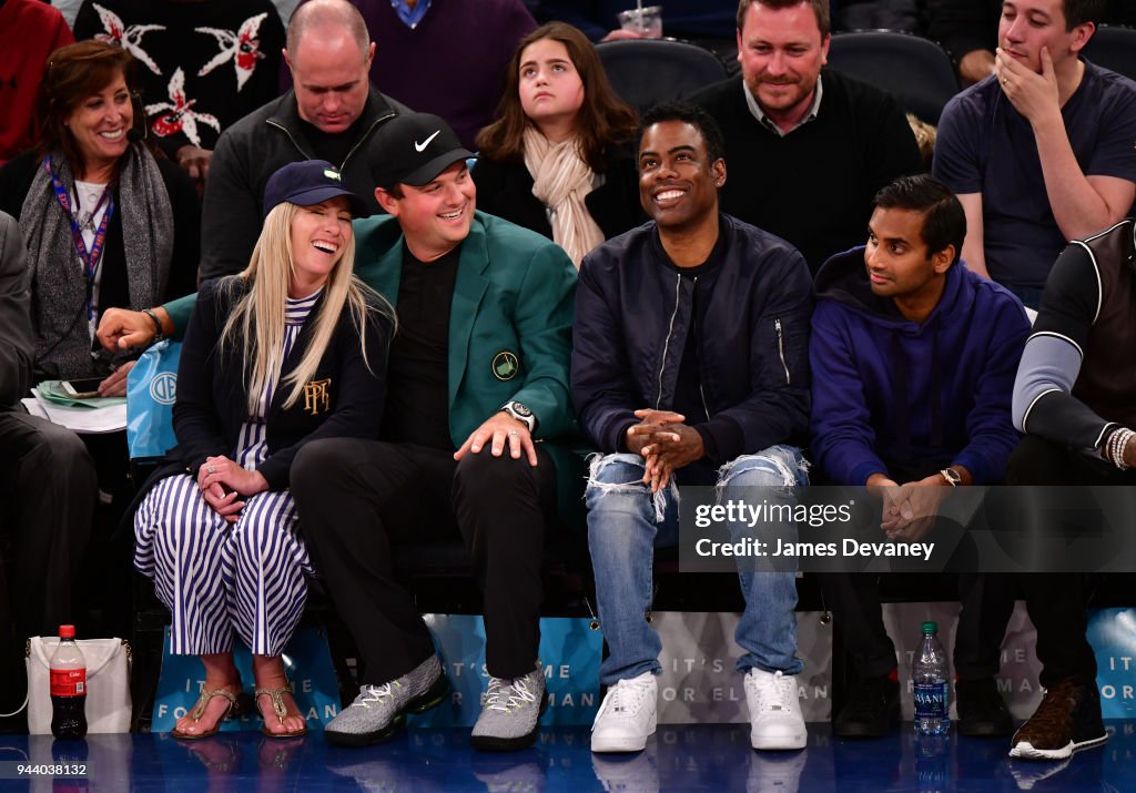 Celebrities Attend The New York Knicks Vs Cleveland Cavaliers Game