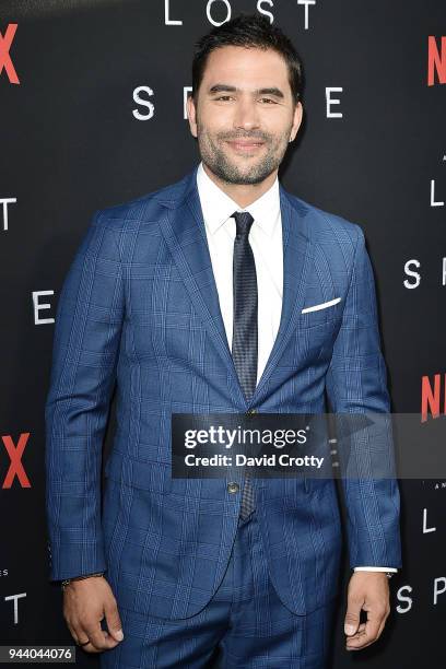 Ignacio Serricchio attends the "Lost In Space" Season 1 Premiere at ArcLight Cinerama Dome on April 9, 2018 in Hollywood, California.