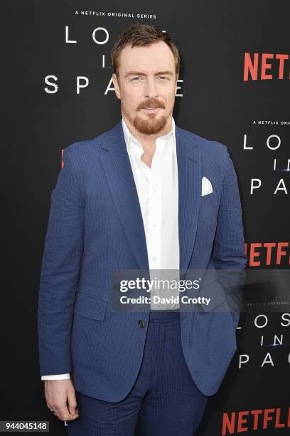 Toby Stephens attends the "Lost In Space" Season 1 Premiere at ArcLight Cinerama Dome on April 9, 2018 in Hollywood, California.